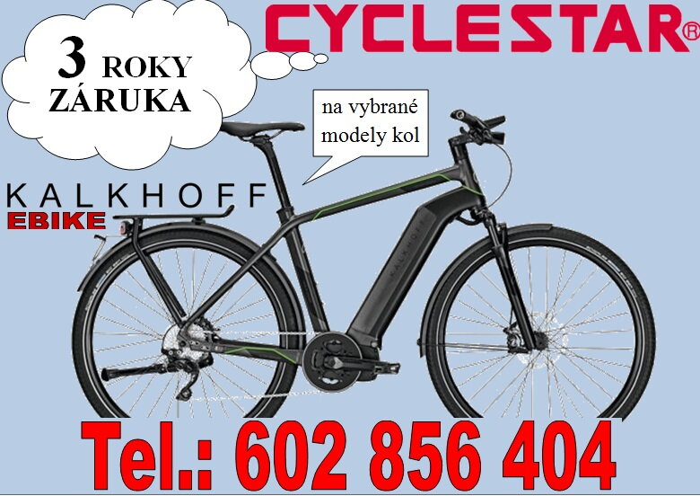 Záruka 3 roky na elektrokola