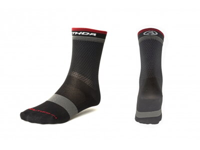 AUTHOR Ponožky Stripe X0 černá/šedá/červená