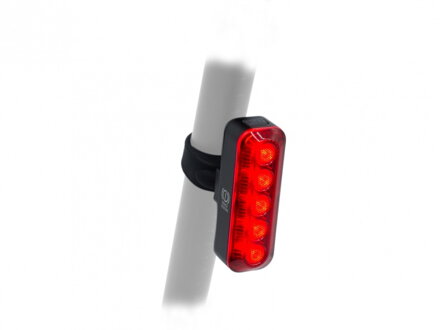 AUTHOR Světlo zad. XYRIUS Brake USB 400 lm černá/červené-sklo