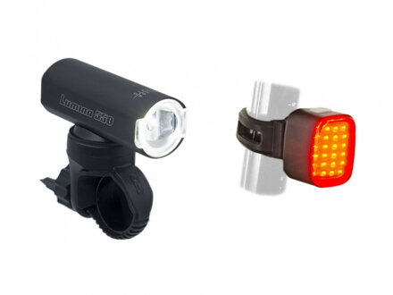 AUTHOR Světlo sada LUMINA 550 lm USB Alloy / Cubus USB CobLed 50 lm černá