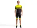 Crussis Cyklistický dres pánský krátký rukáv černá/žlutá