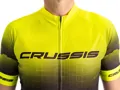 Crussis Cyklistický dres pánský krátký rukáv černá/žlutá