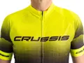 Crussis Cyklistický dres pánský krátký rukáv černá/žlutá
