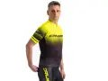 Crussis Cyklistický dres pánský krátký rukáv černá/žlutá