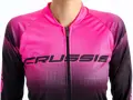 Crussis Cyklistický dres dámský dlouhý rukáv černá/růžová