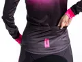 Crussis Cyklistický dres dámský dlouhý rukáv černá/růžová
