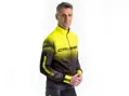 Crussis Cyklistická bunda No-Wind pánská černá/žlutá