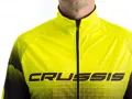 Crussis Cyklistická bunda No-Wind pánská černá/žlutá