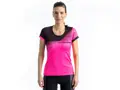 Crussis Sportovní tričko dámské krátký rukáv růžová/černá