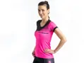 Crussis Sportovní tričko dámské krátký rukáv růžová/černá