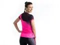 Crussis Sportovní tričko dámské krátký rukáv růžová/černá
