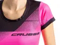 Crussis Sportovní tričko dámské krátký rukáv růžová/černá