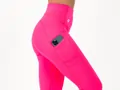 Crussis Legíny s vysokým pasem dámské NEON PINK