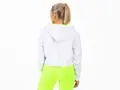 Crussis Crop mikina dámská krátká WHITE YELLOW