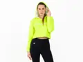 Crussis Crop mikina dámská krátká NEON YELLOW