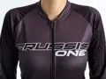 Crussis Cyklistický dres – ONE dámský dlouhý rukáv černá/bílá