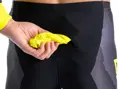 Crussis Elastické kalhoty pánské černá/žlutá