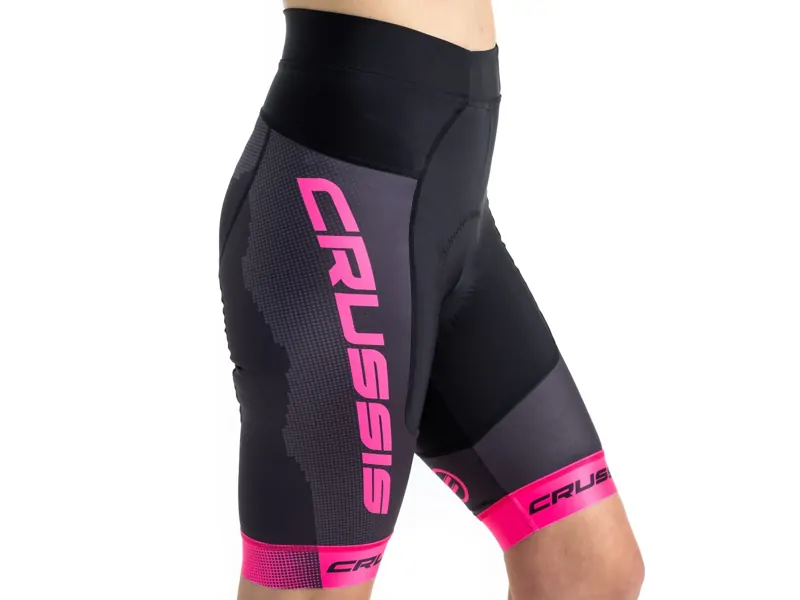 Crussis Cyklistické kraťasy dámské černá/růžová Crussis Cyklistické kraťasy dámské černá/růžová