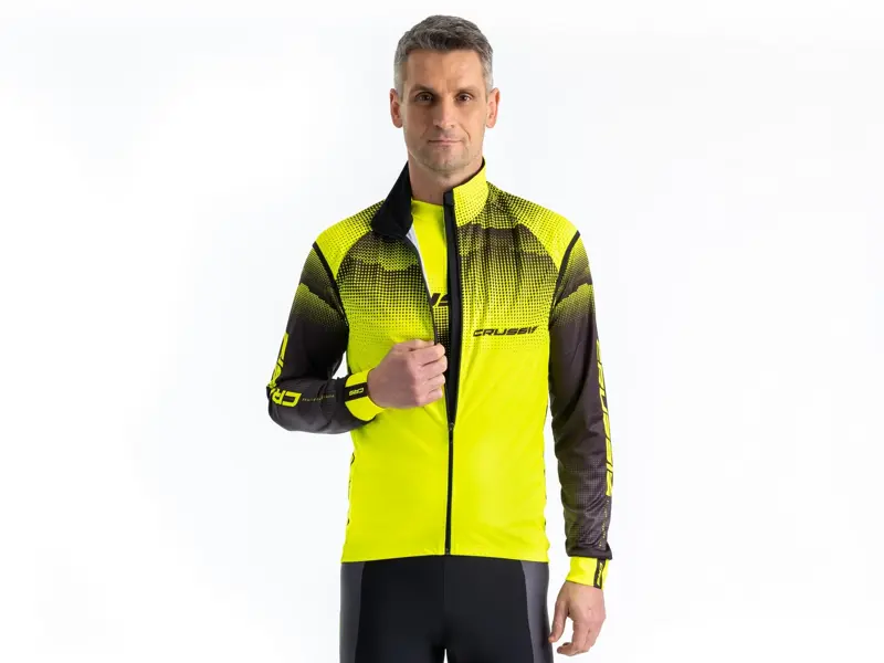 Crussis Cyklistická vesta pánská žlutá/černá