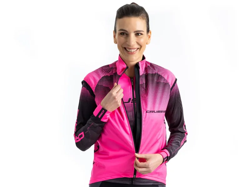 Crussis cyklistická vesta dámská růžová/černá Crussis cyklistická vesta dámská růžová/černá