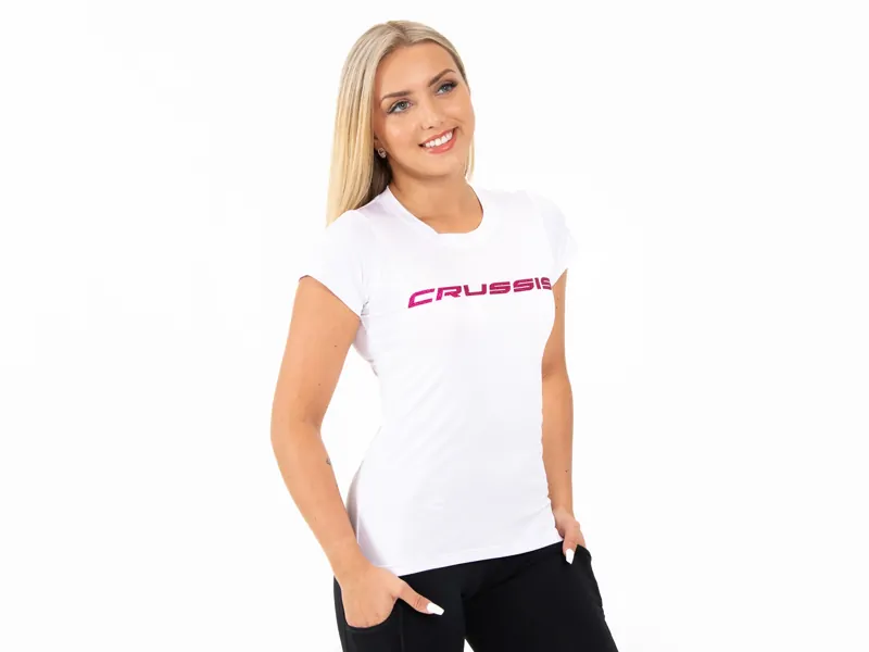 Crussis Tričko dámské WHITE PINK Crussis Tričko dámské WHITE PINK