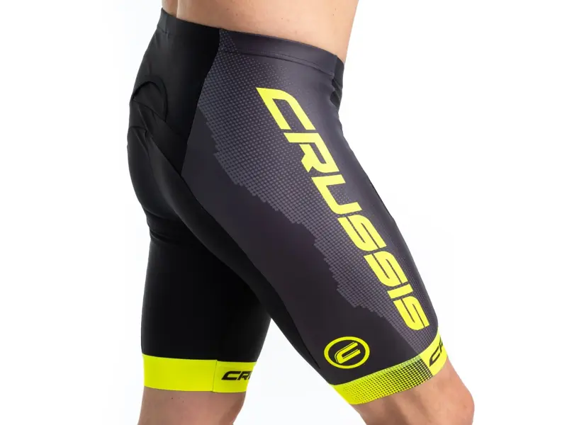 Crussis Elastické kraťasy pánské černá/žlutá