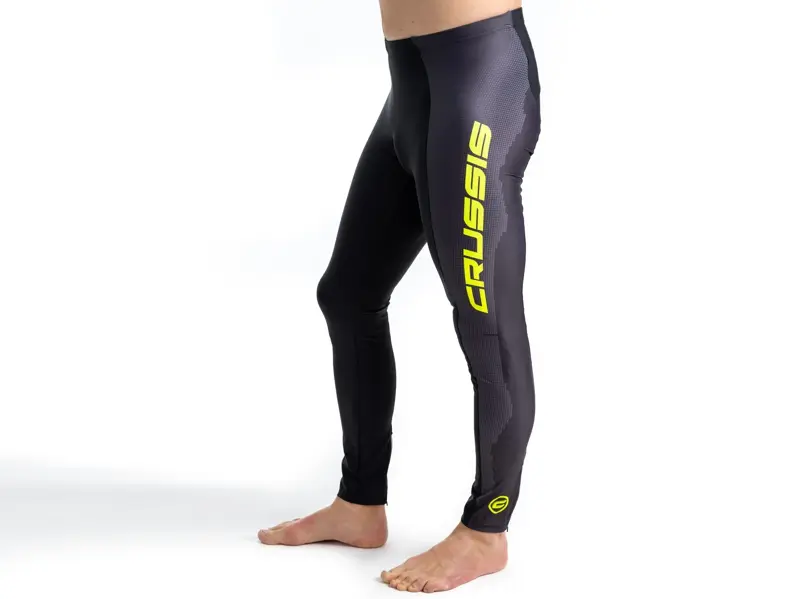 Crussis Elastické kalhoty pánské černá/žlutá