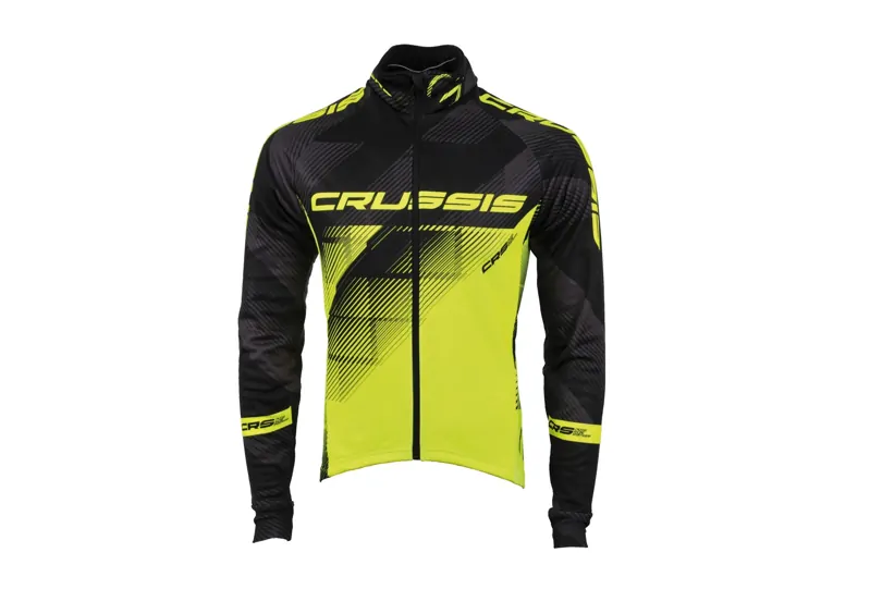 Crussis Cyklistická bunda pánská černá/žlutá fluo Crussis Cyklistická bunda pánská černá/žlutá fluo