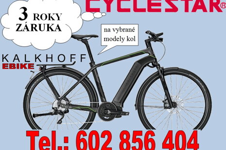 Záruka 3 roky na elektrokola